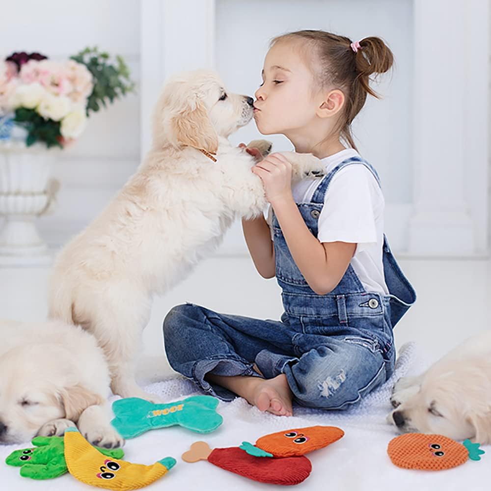 AWOOF Juguetes para perros sin relleno, juguetes arrugados para per...