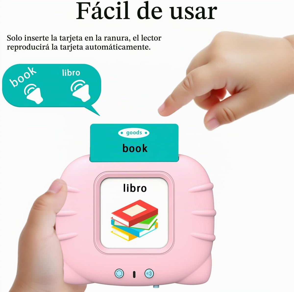 Startcan Tarjetas didácticas parlantes en español e inglés para niñ...