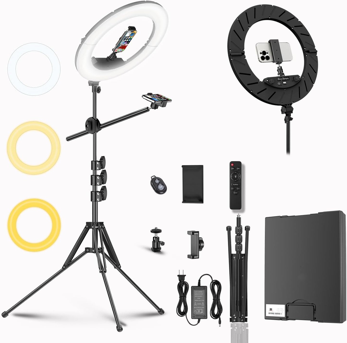 Bzyltrux Kit de Luz de Anillo Grande con Soporte de 79", [Nueva...
