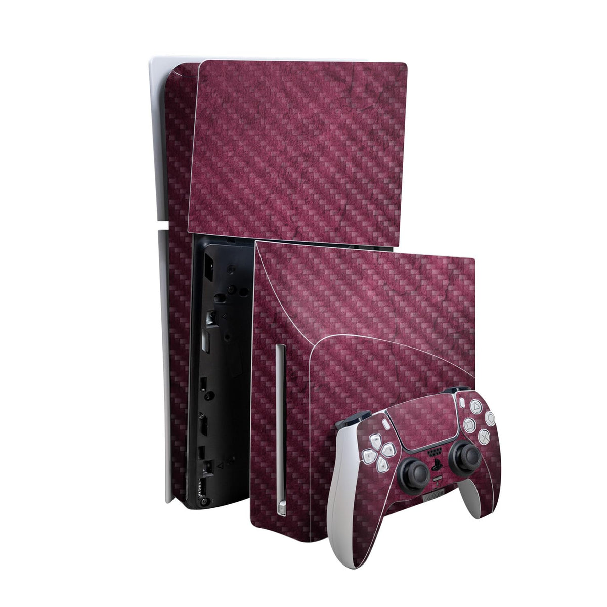 Skin de fibra de carbono compatible con PlayStation 5 Slim Digital...