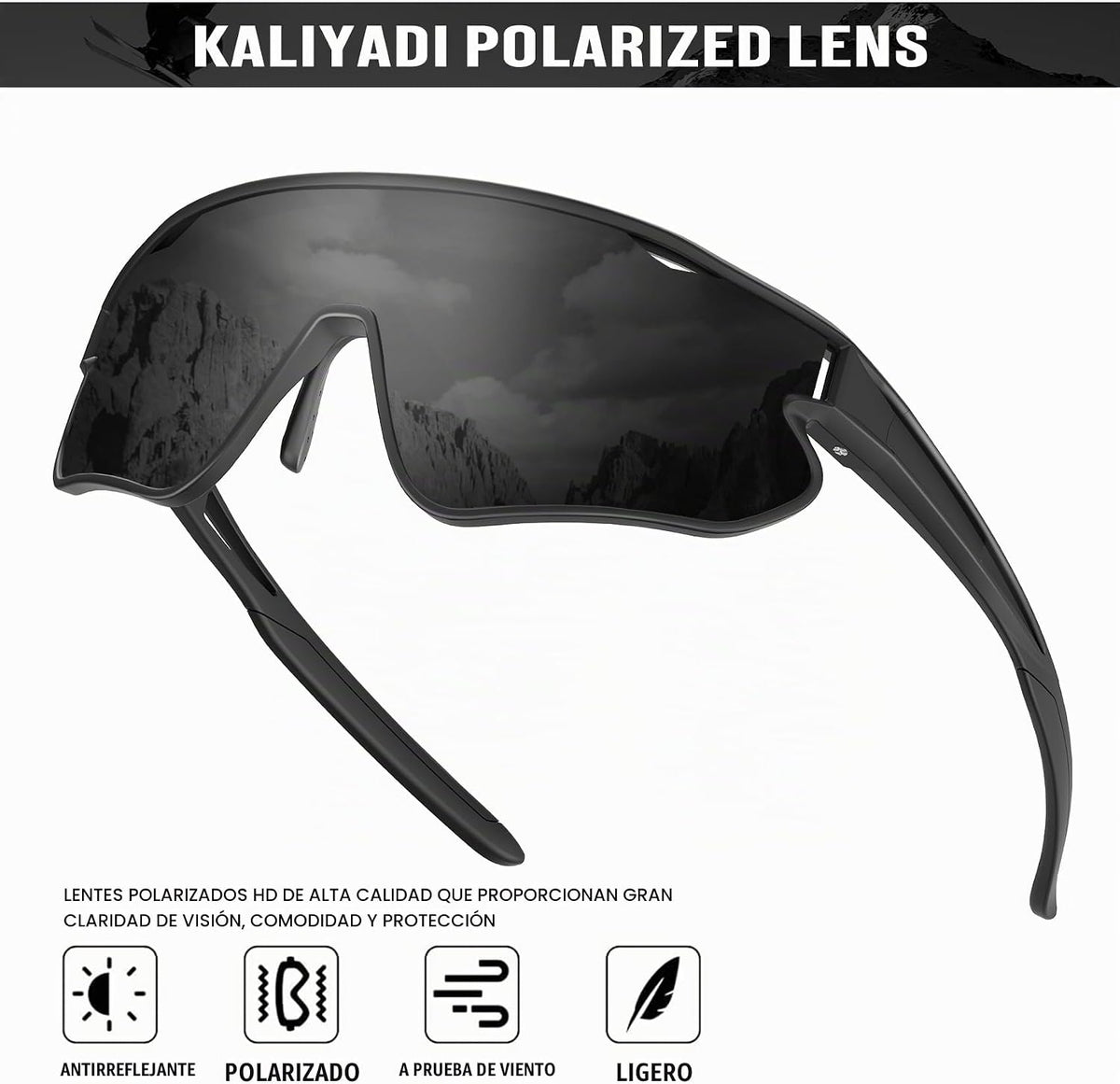 KALIYADI Gafas de sol polarizadas para hombre para correr, gafas de...