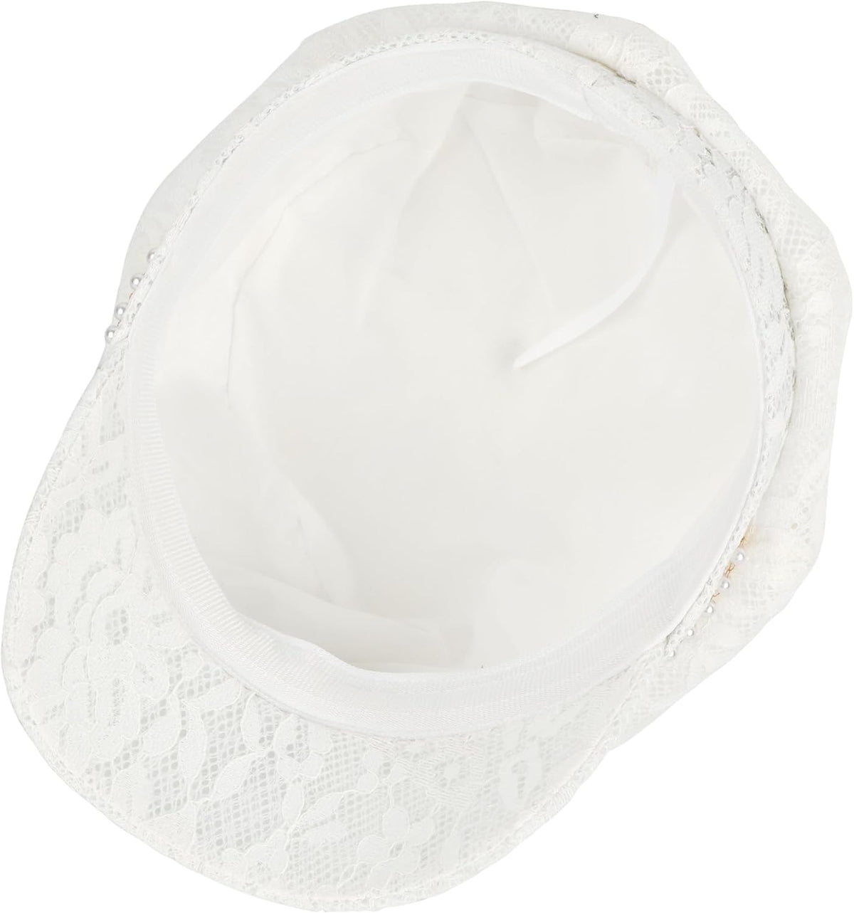 Mujer Cadena de Perlas Encaje Mezcla de Algodón Gorra Newsboy Viser...