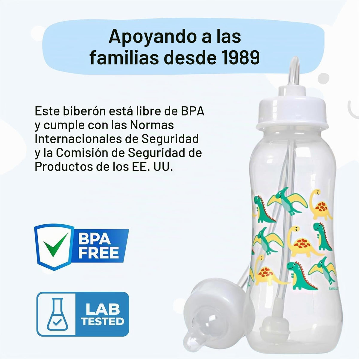 Podee - Botella manos libres para bebé, sistema de alimentación ant...