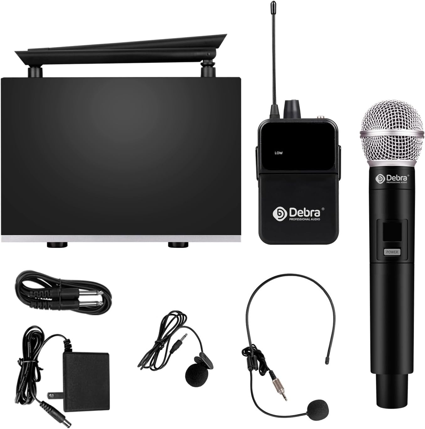 D Debra Sistema de Micrófono Inalámbrico UHF UBR-102 con Micrófonos...