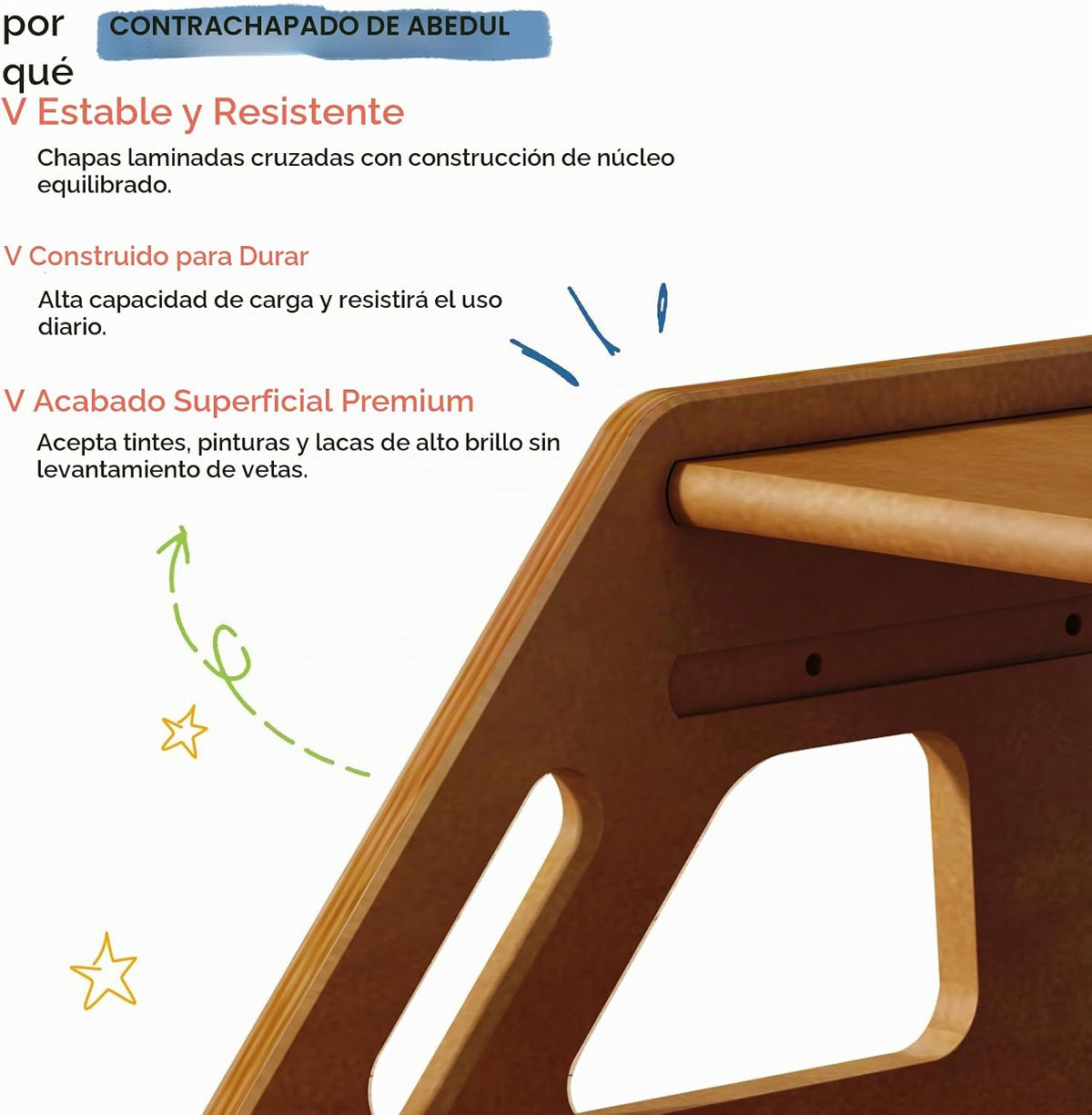 Harwaya Taburete de madera para fregadero de baño, taburete para ni...