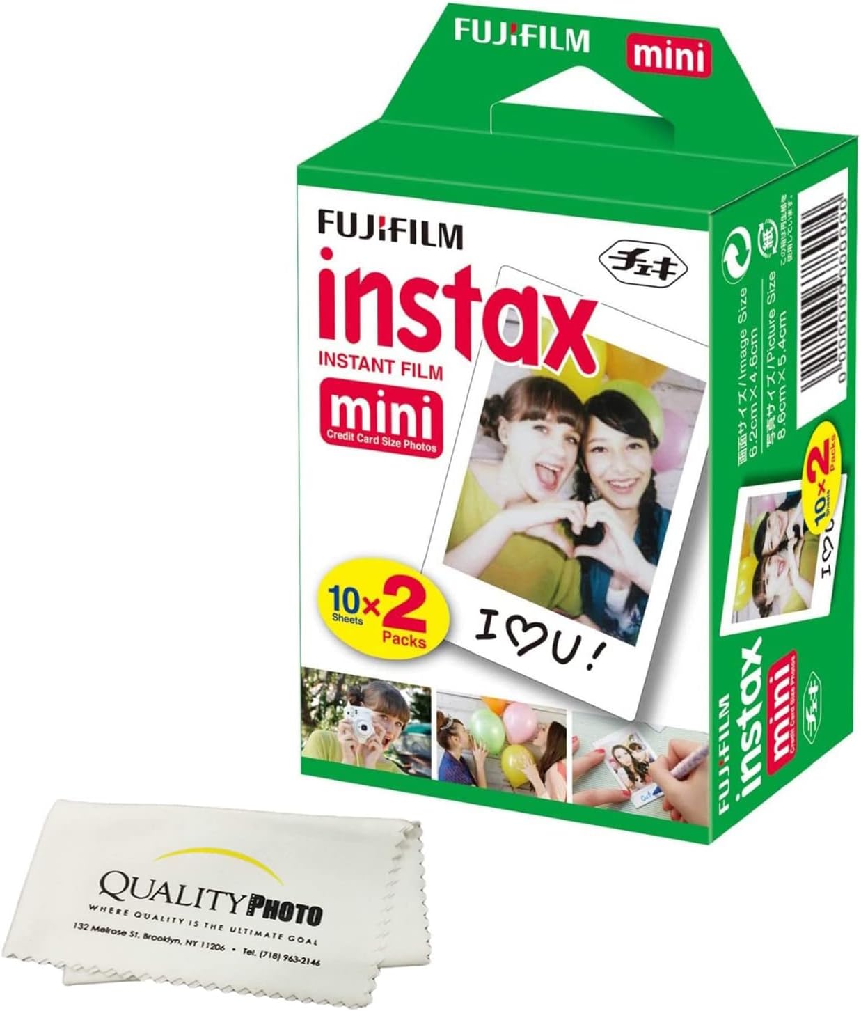 Película instantánea Fujifilm INSTAX Mini (Blanco) para cámaras Fuj...
