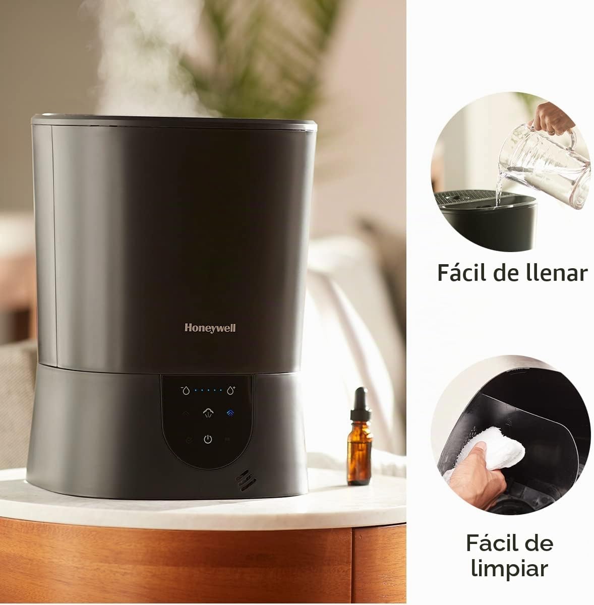 Honeywell Humidificador de vapor caliente, de fácil mantenimiento,...