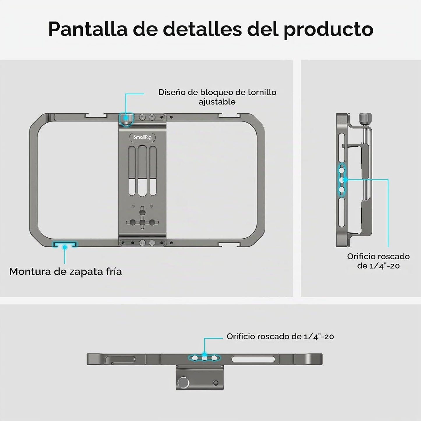 SmallRig Plataforma de video universal para teléfono inteligente pa...