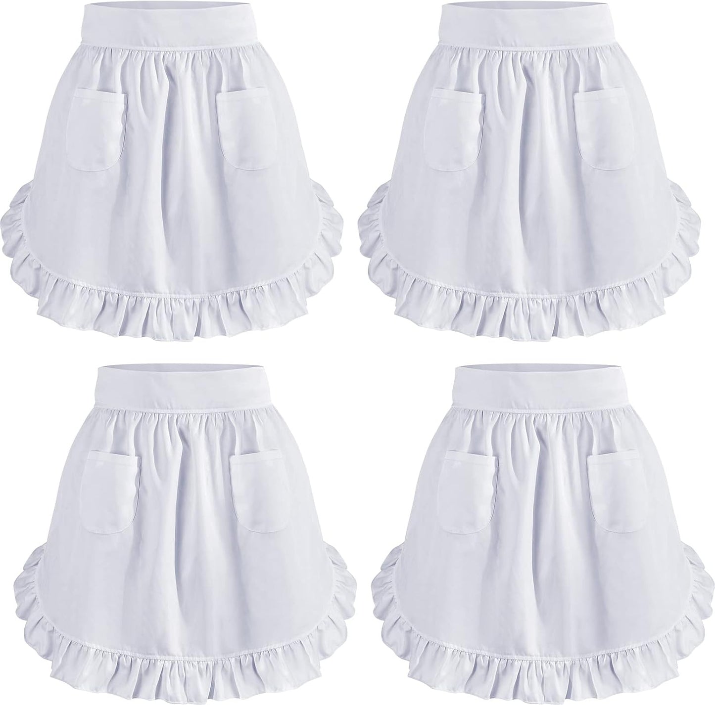 Hercicy Delantal de cintura a granel para mujer, mitad retro, delan...