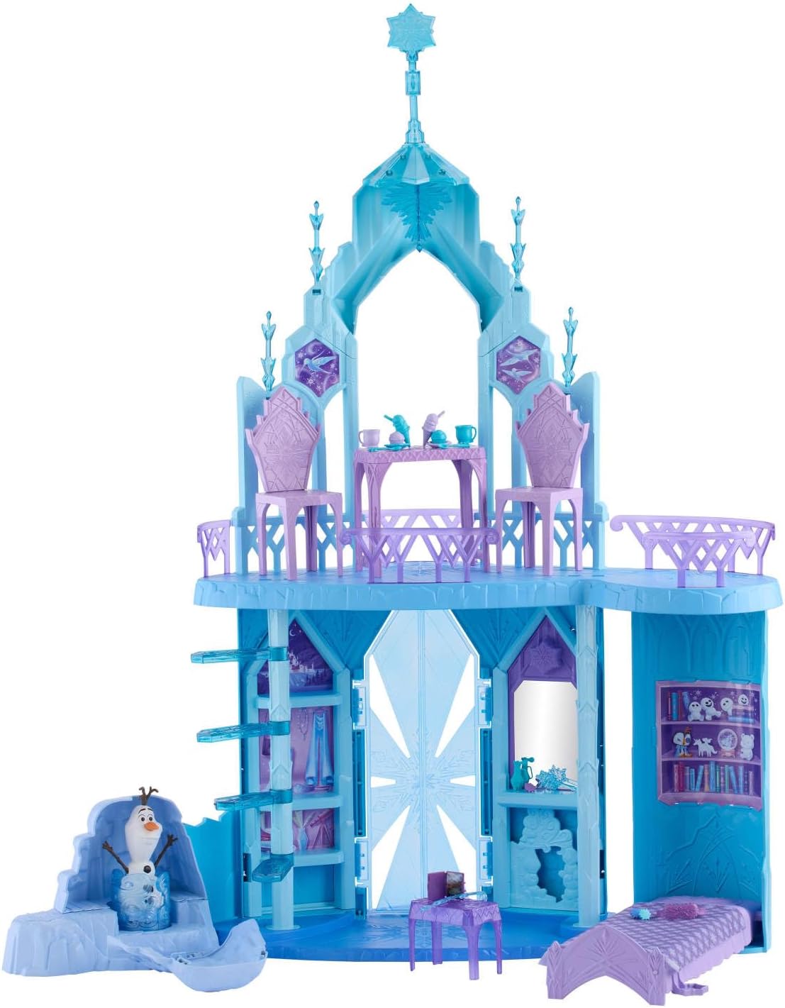 Mattel Disney Frozen Palacio de hielo de Elsa con figura de Olaf, 5...