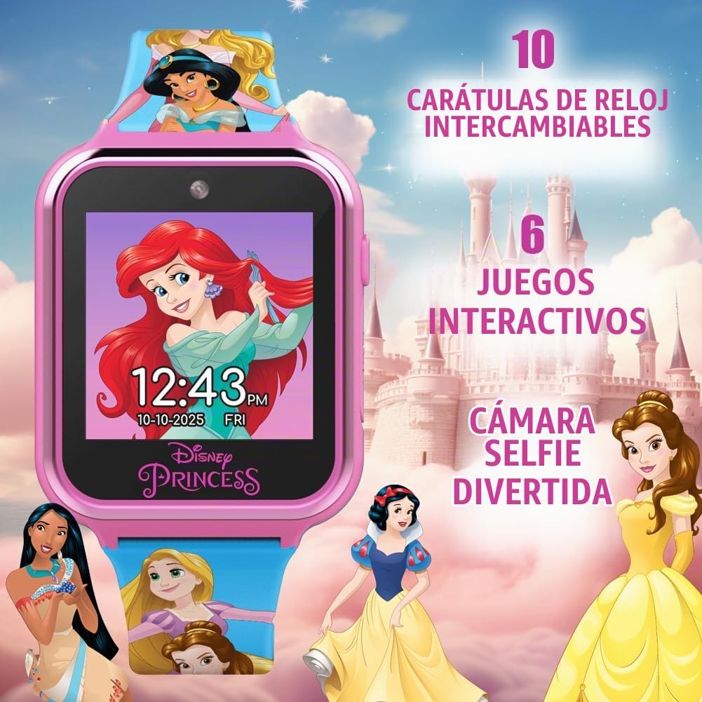 Accutime Disney's Princess - Reloj inteligente interactivo con...