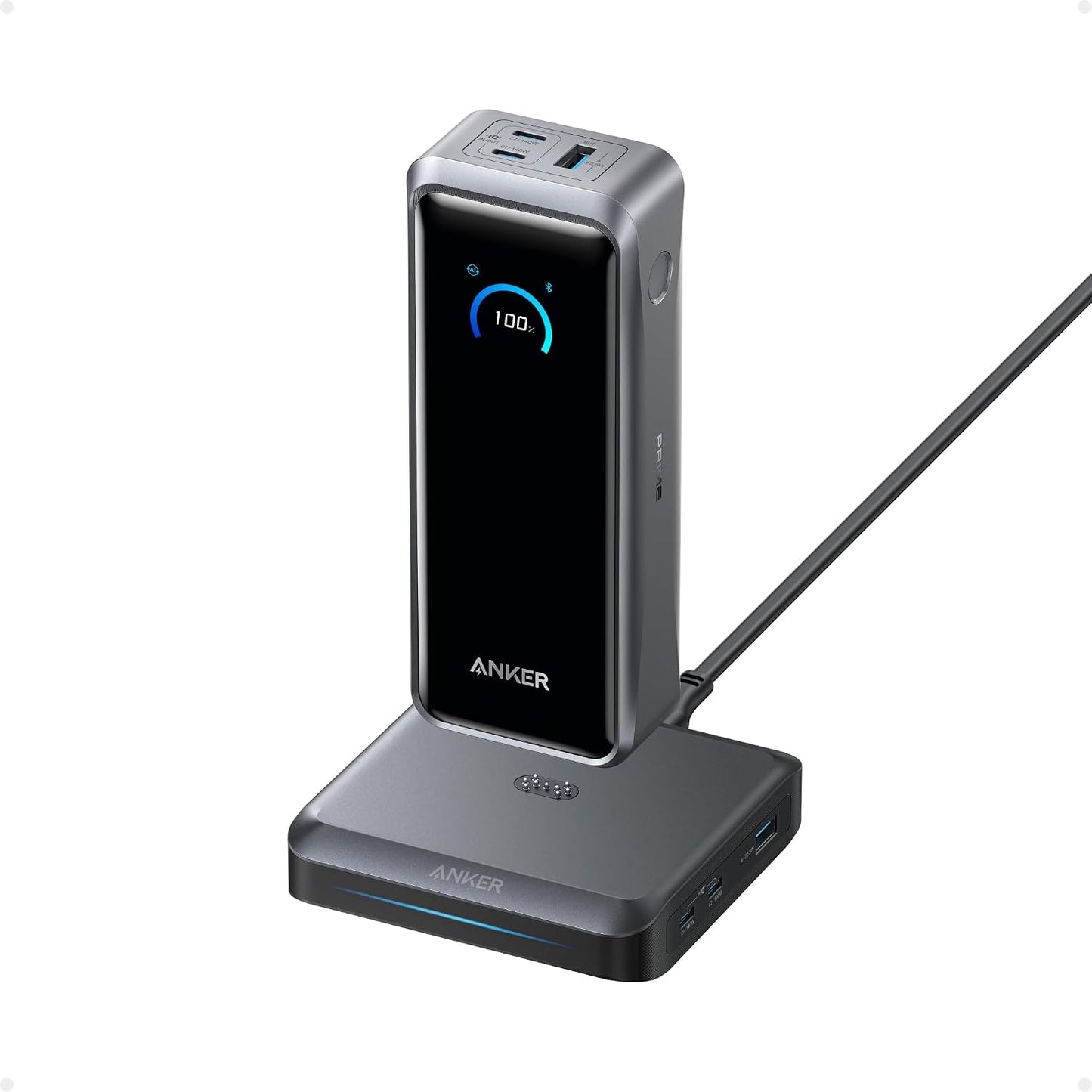 Anker Prime Power Bank, 26,250mAh 300W con base de carga rápida | A...