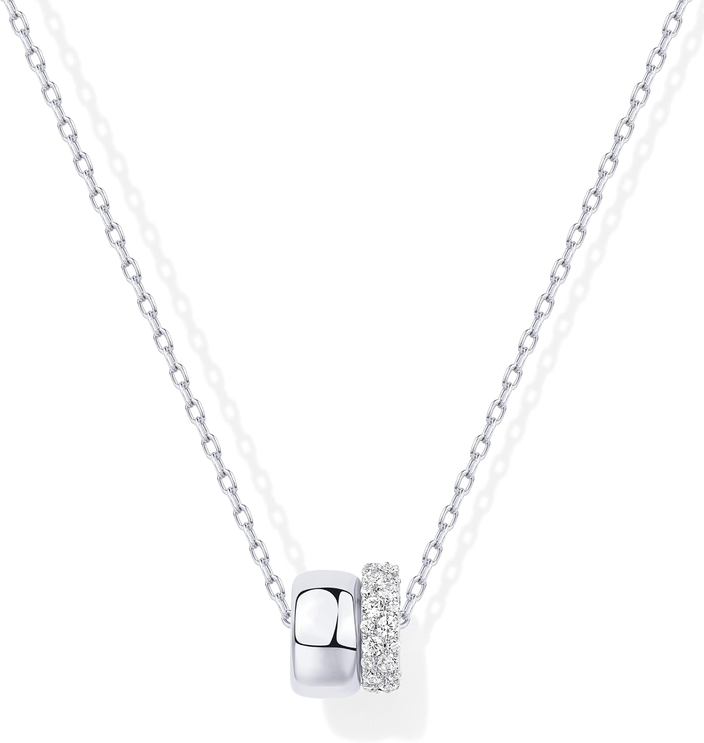PAVOI Collar con colgante chapado en oro de 14 quilates para mujer...