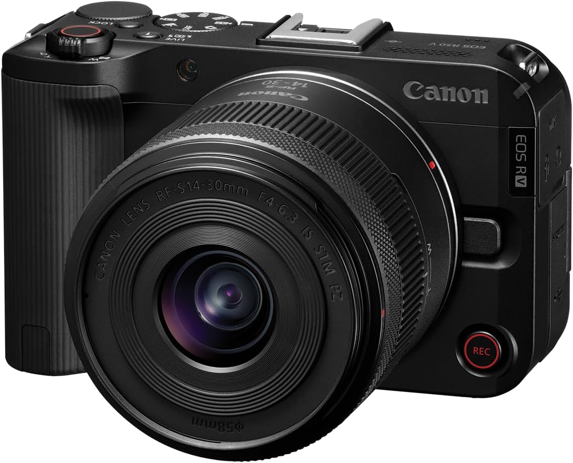 Canon EOS R50 V - Cámara sin espejo con lente RF-S14-30mm F4-6.3 is...