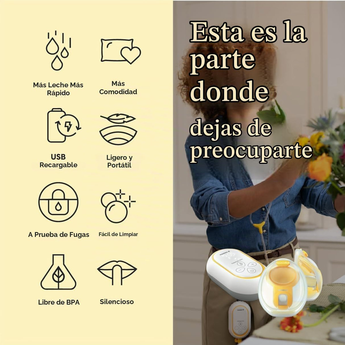 Medela Freestyle Mini InBra Extractor de Leche Eléctrico Manos Libr...