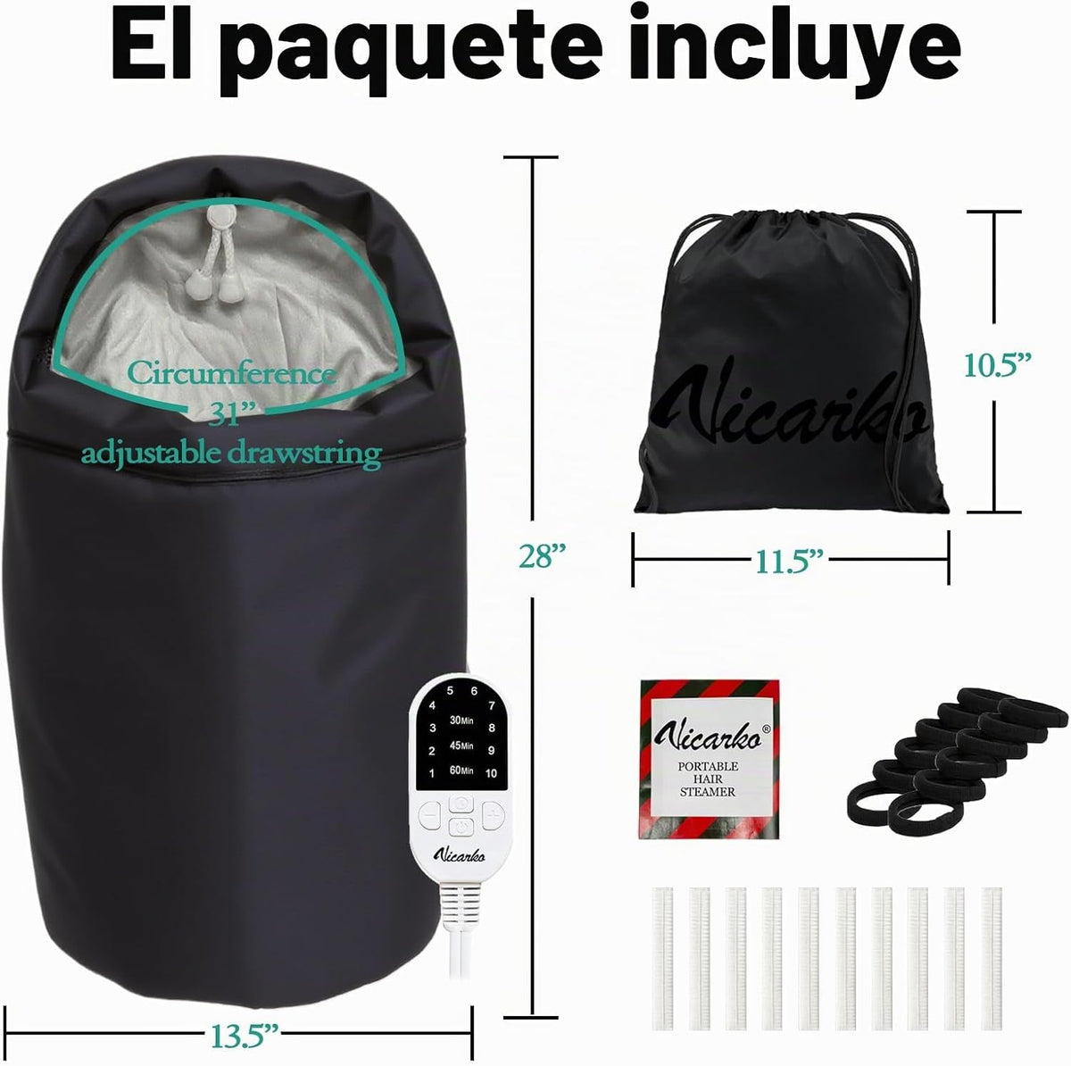 VICARKO Gorro vaporizador para el cabello profundo y uso doméstico...