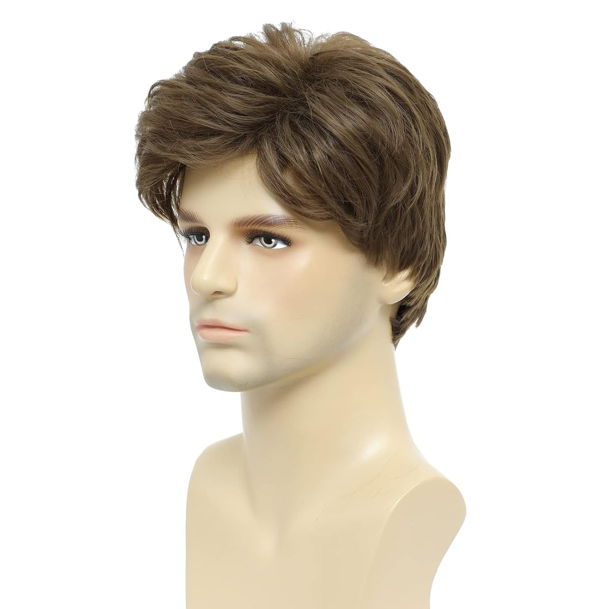 BCHR Peluca marrón para hombre, pelucas cortas para hombre, pelucas...