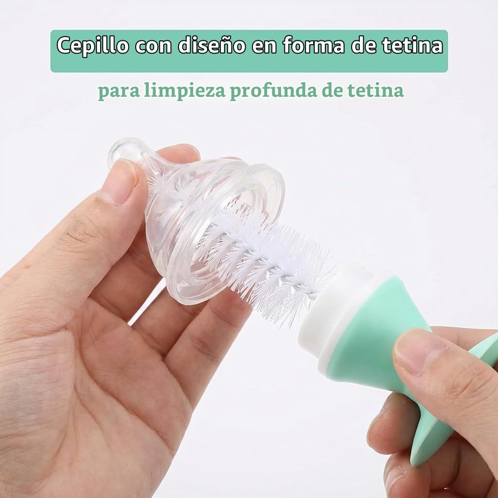 Juego de cepillo de biberón 4 en 1 de Ariseno, cepillo limpiador de...