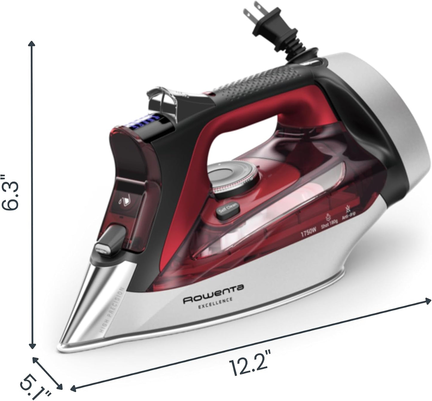 Rowenta Plancha, Plancha de Vapor para Ropa con Suela de Acero Inox...