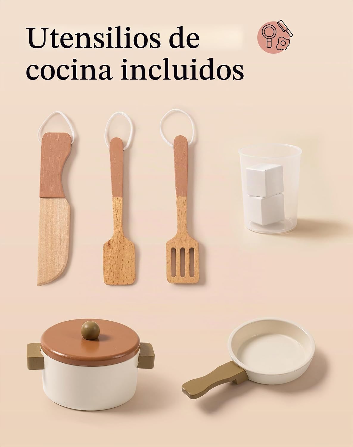 ROBOTIME Cocina de Juego con Dispensador de Hielo Simulado para Niñ...
