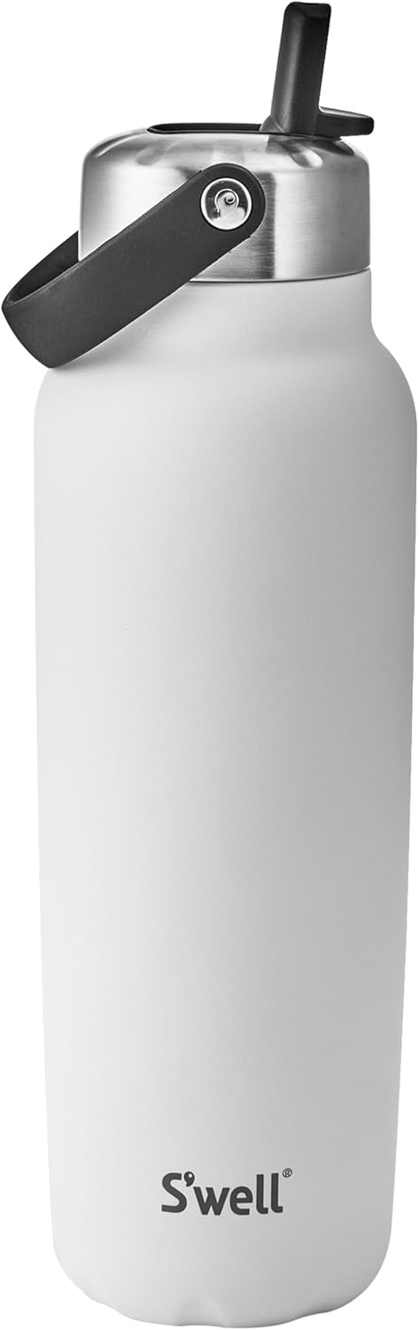 S'well Explorer de acero inoxidable reciclado con tapa abatible...