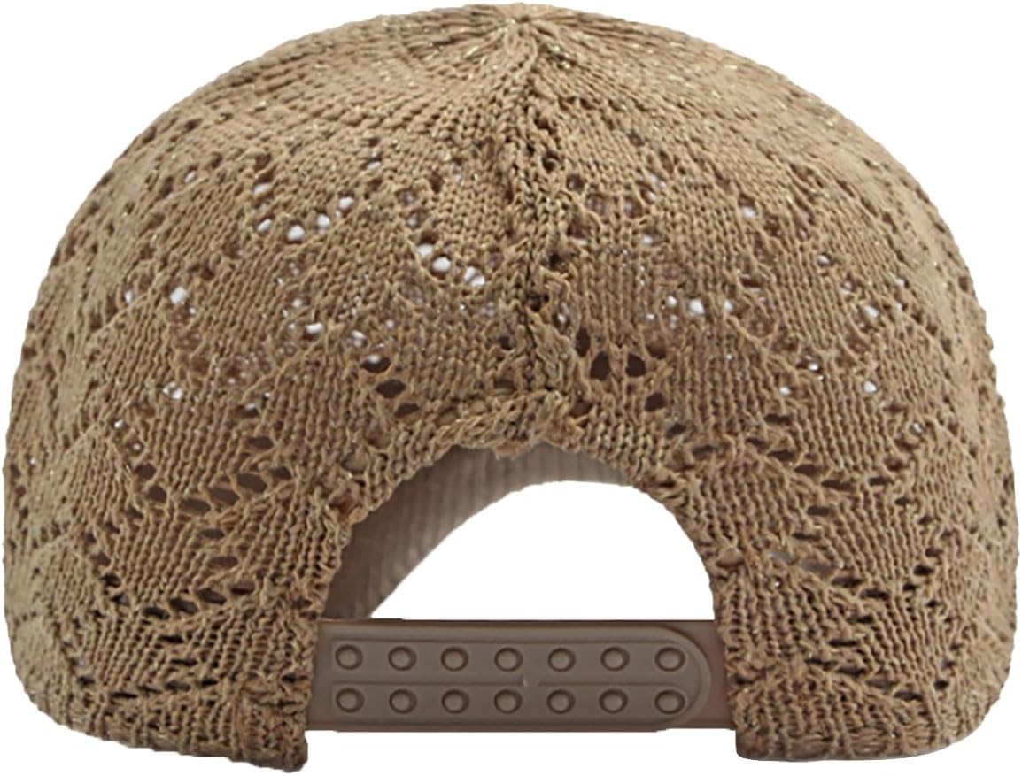 FASHIXD Gorra de béisbol de malla tejida de verano para mujer, somb...