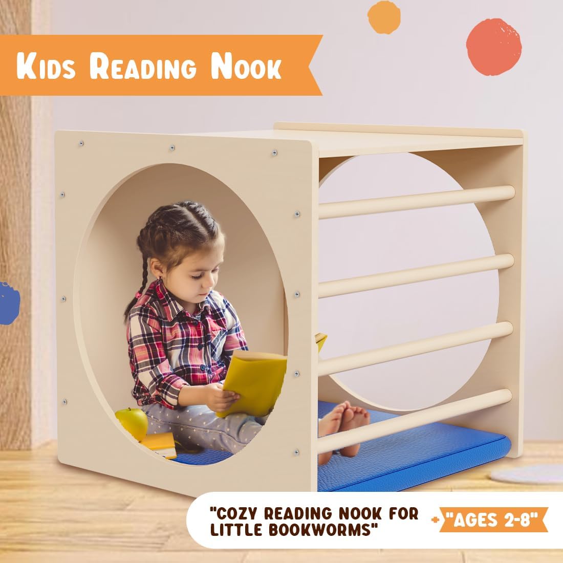 DOLEMODUO Rincón Acogedor de Cubo para Niños, Mueble de Juego Monte...