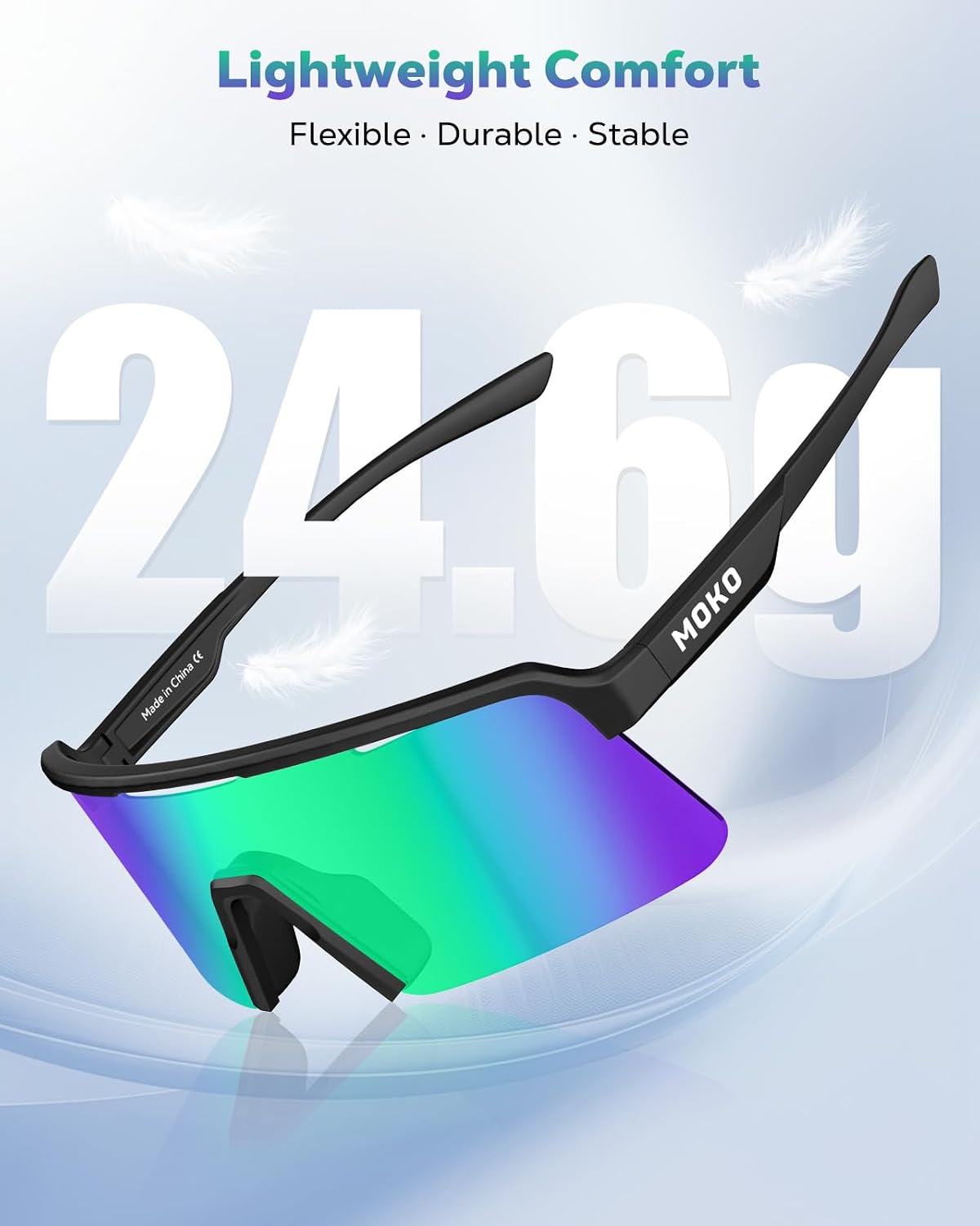 MoKo Gafas de sol polarizadas para correr para hombres y mujeres, u...