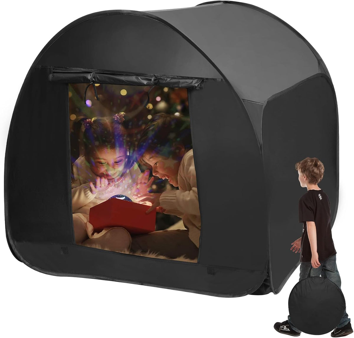 Tienda de campaña sensorial para niños de 35.4 x 35.4 x 35.4 pulgad...