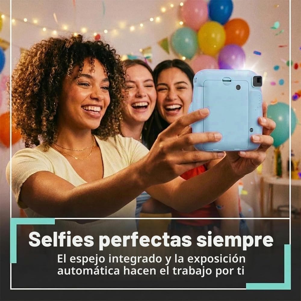 Cámara instantánea Fujifilm Instax Mini 13 Frost Blue con película...