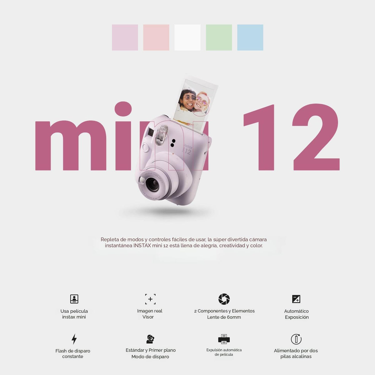 Fujifilm Cámara instantánea Instax Mini 12 + paquete de accesorios...