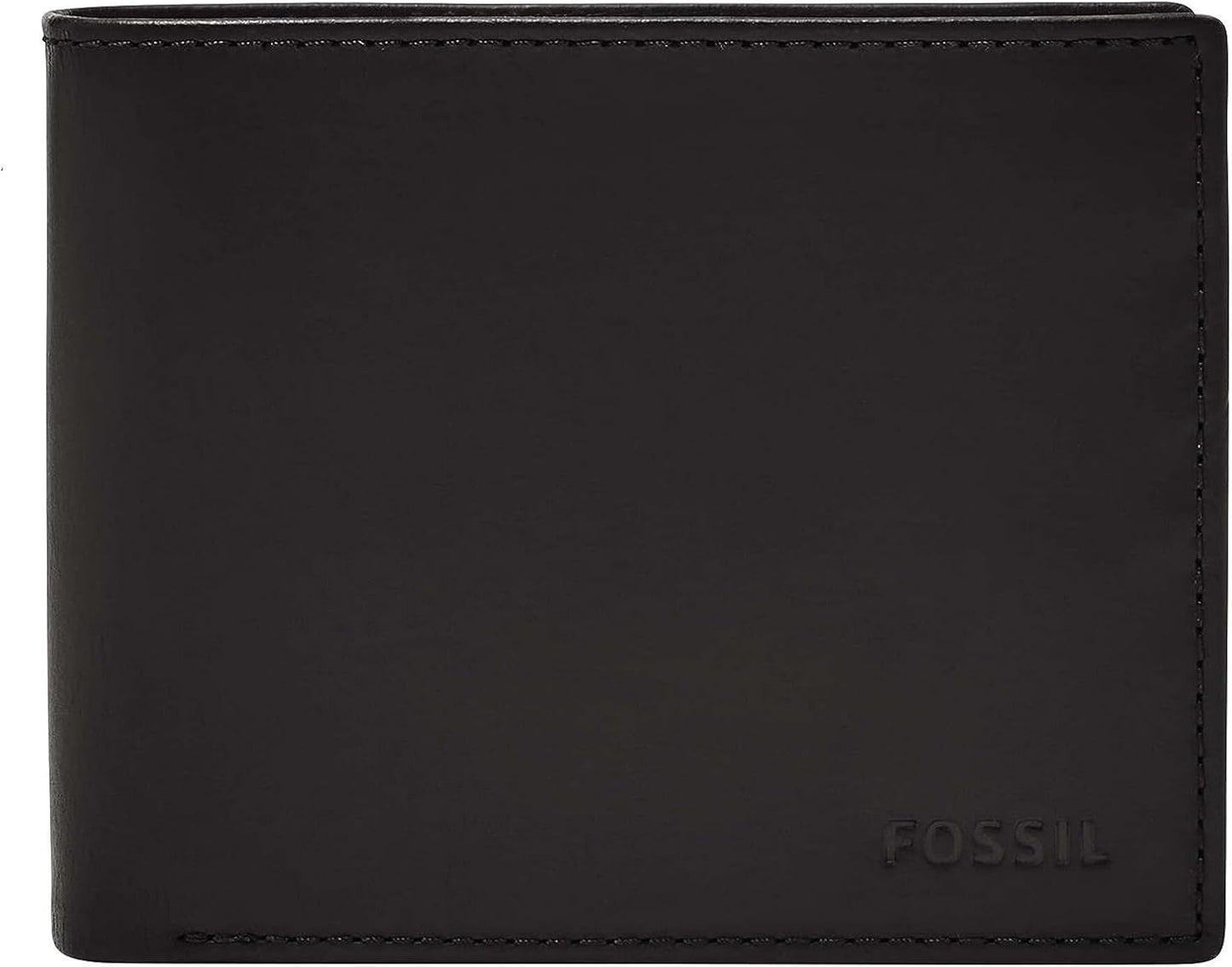 Cartera plegable de piel Fossil para hombre, Derrick, con bolsillo...