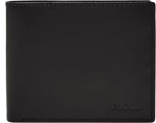 Cartera plegable de piel Fossil para hombre, Derrick, con bolsillo...
