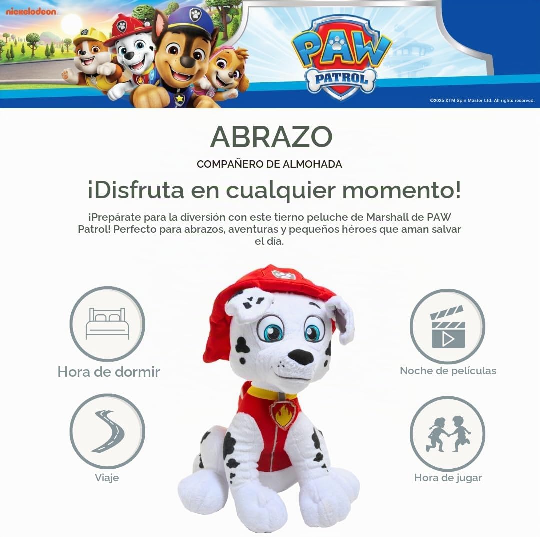 Paw Patrol Marshall Kids Bedding - Almohada de felpa súper suave, t...