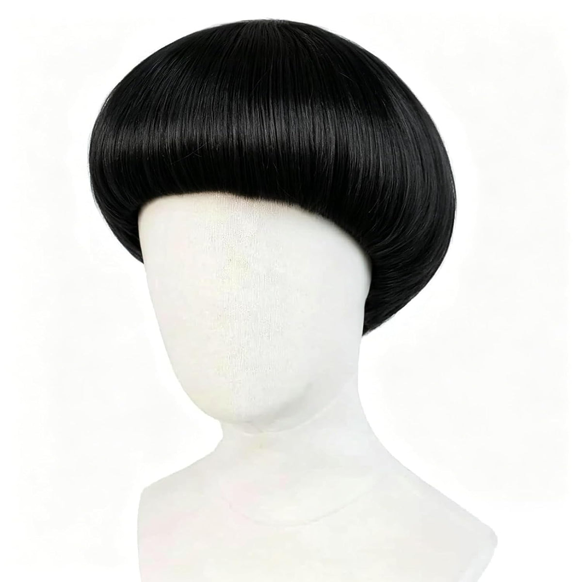 JoneTing Peluca Negra de Setas【+Gorra de Pelo】 Pelucas de corte en...