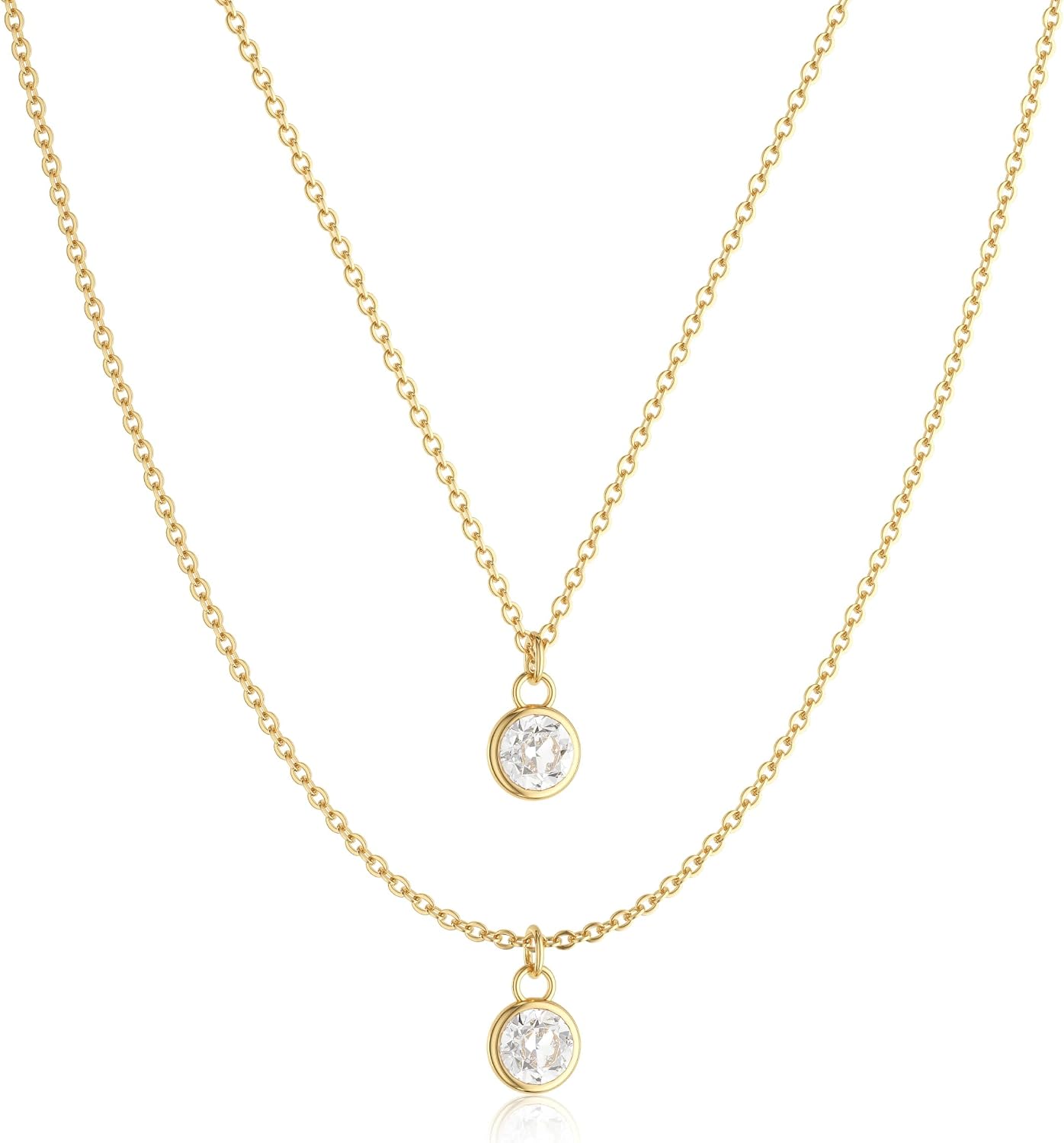 NECOCY - Collares delicados chapados en oro de 14k\/plata con circo...