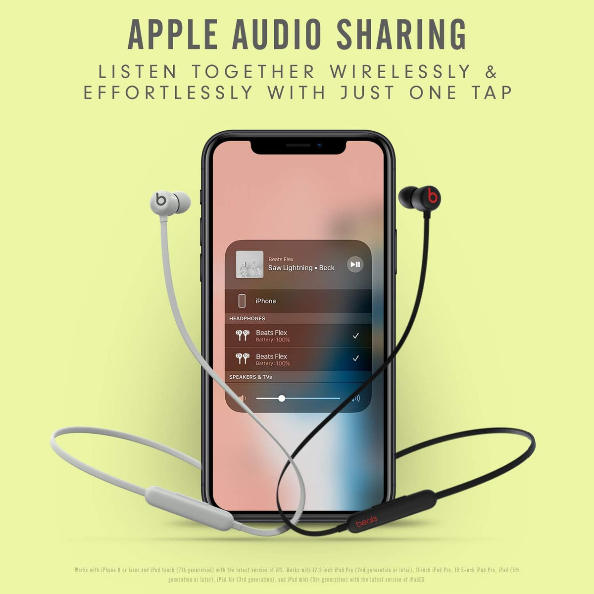 Beats Flex Auriculares inalámbricos - Chip de auriculares Apple W1,...