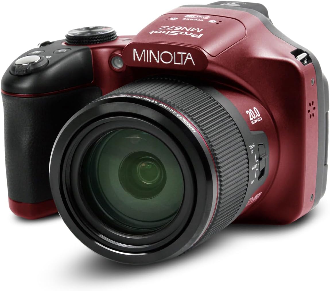 Minolta MN67Z Pro Shot - Cámara de 20 MP, zoom 67X, video HD de 108...