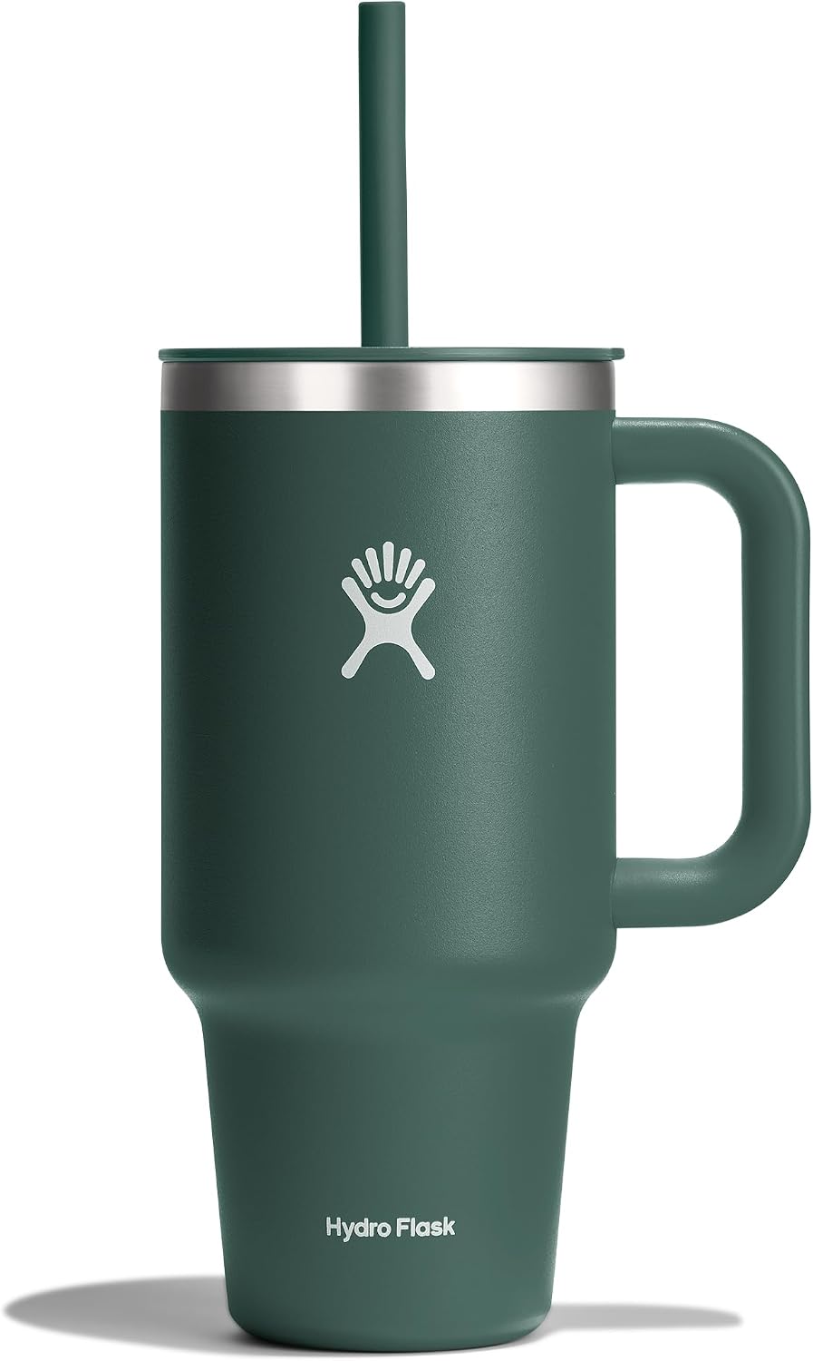 Hydro Flask Vaso de viaje de 40 onzas con asa, tapa y pajita - Acer...