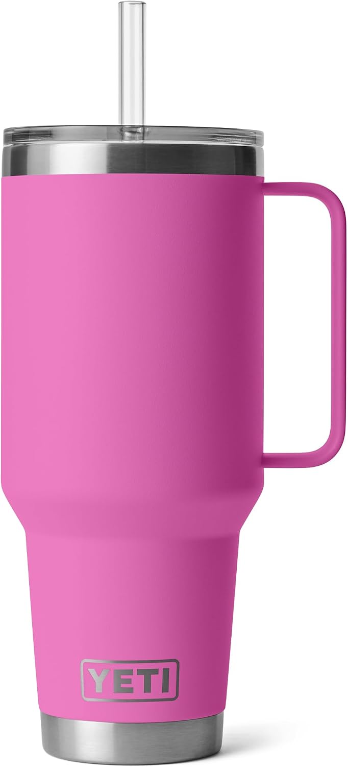 YETI Rambler - Vaso de viaje con asa y tapa con popote, 42 onzas, v...