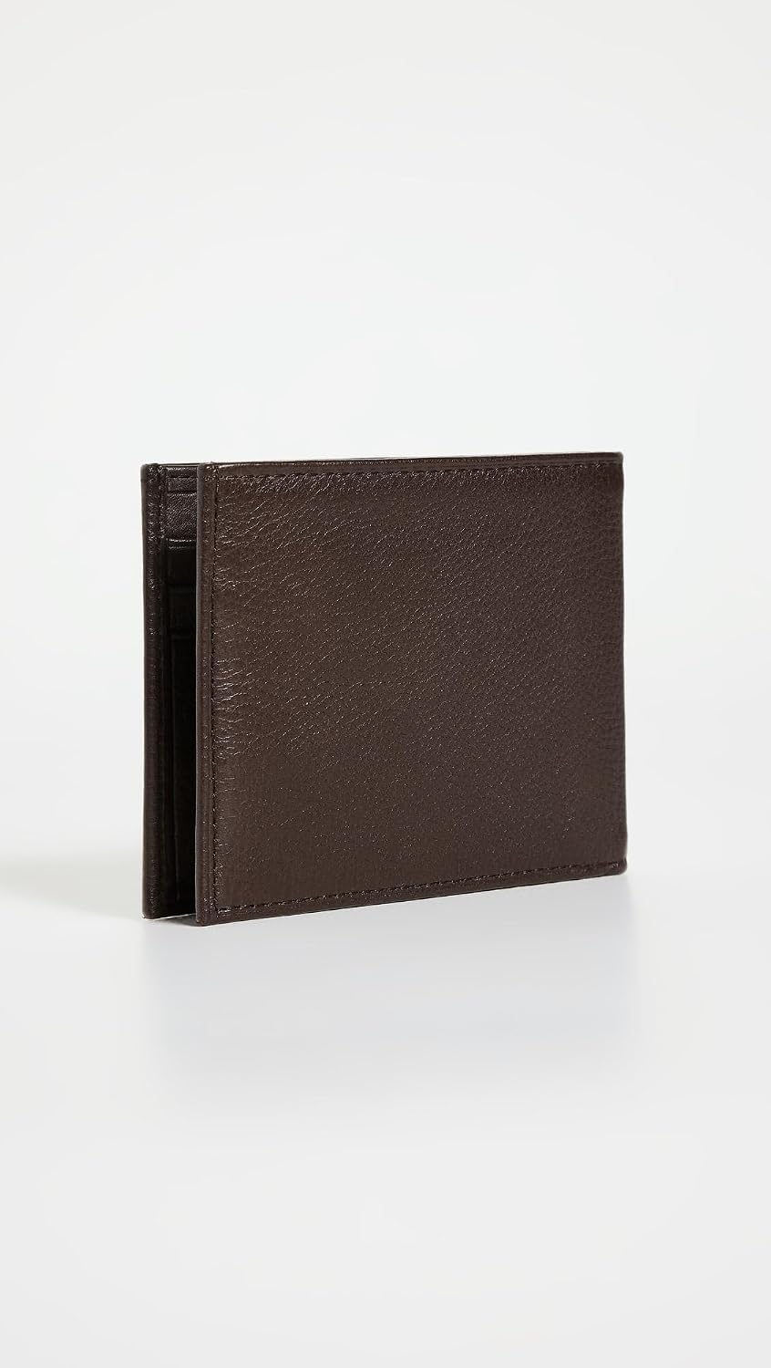 Polo Ralph Lauren Billetera de cuero con guijarros para hombre, mar...