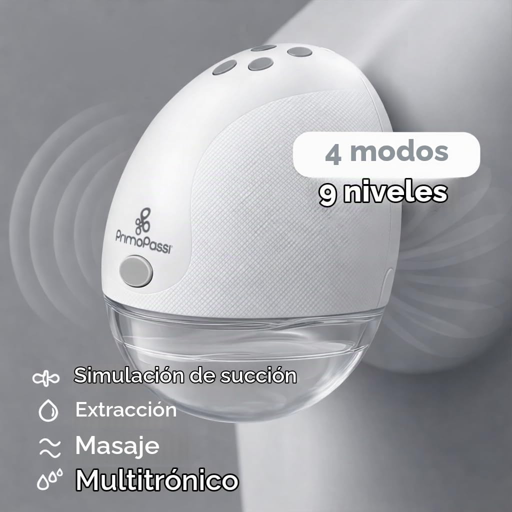 Primo Passi Extractor de leche doble portátil, sacaleche eléctrico...