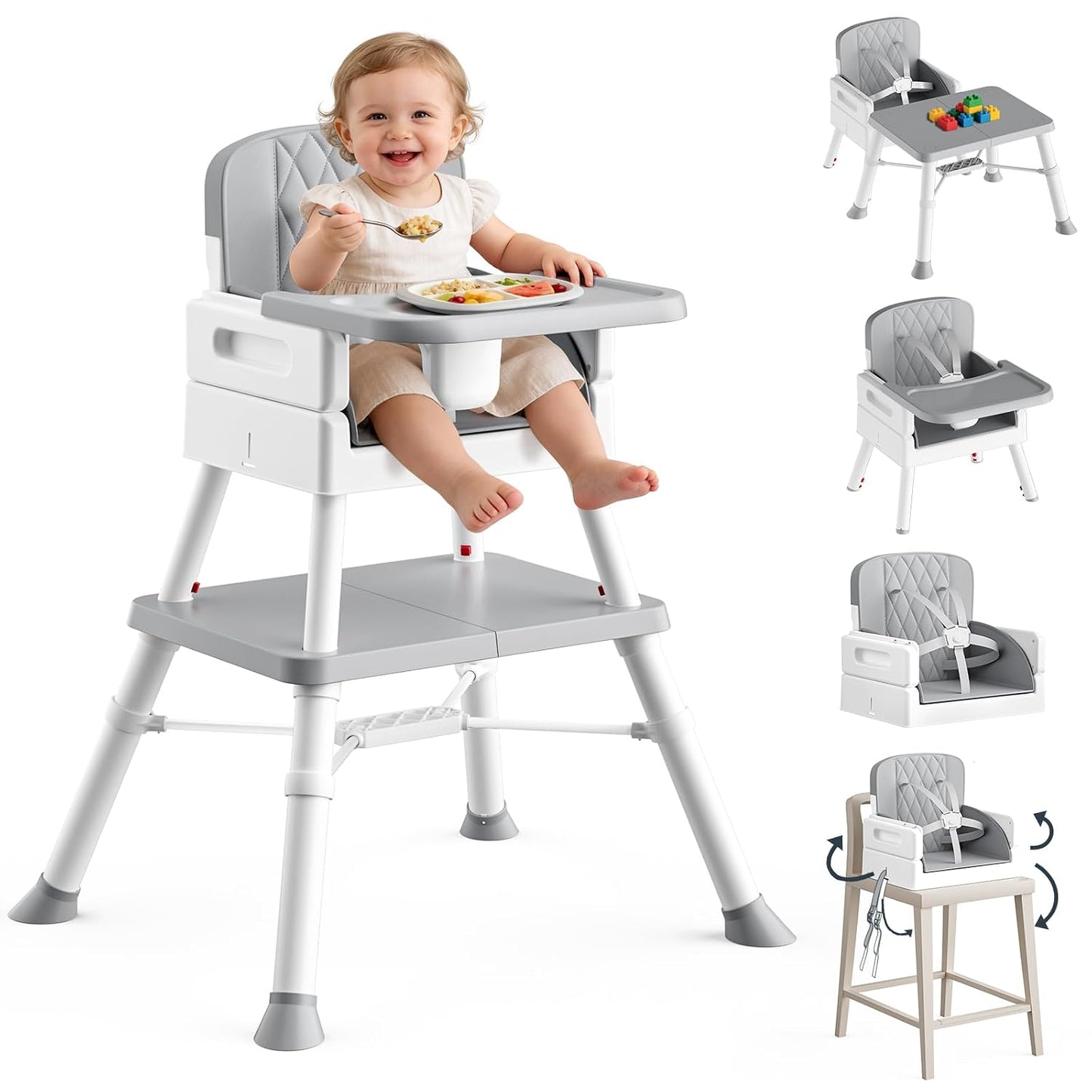 AVIDOR Silla alta convertible 6 en 1 para bebé, sillas altas Grow-w...