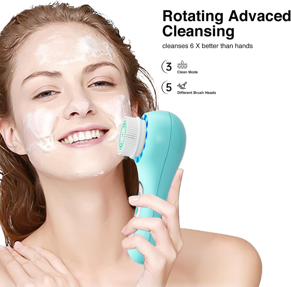 UMICKOO Exfoliante facial, cepillo de limpieza facial recargable co...