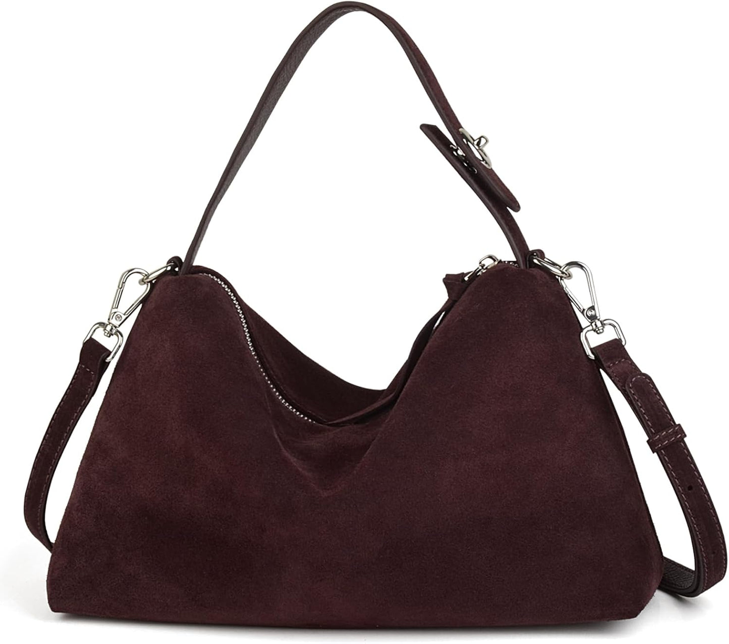 DONNAIN Bolsos cruzados de piel de ante premium para mujer y bolso...