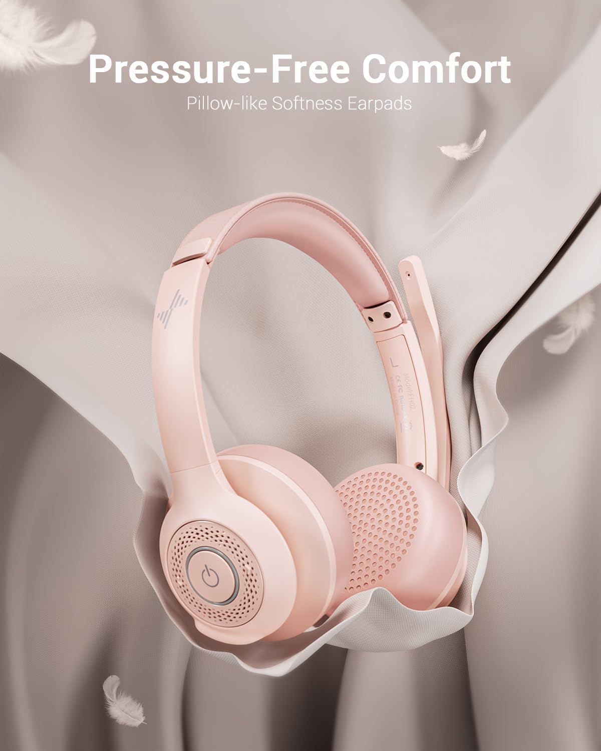 JIAMQISHI Auriculares Bluetooth inalámbricos rosados 5.2, auricular...