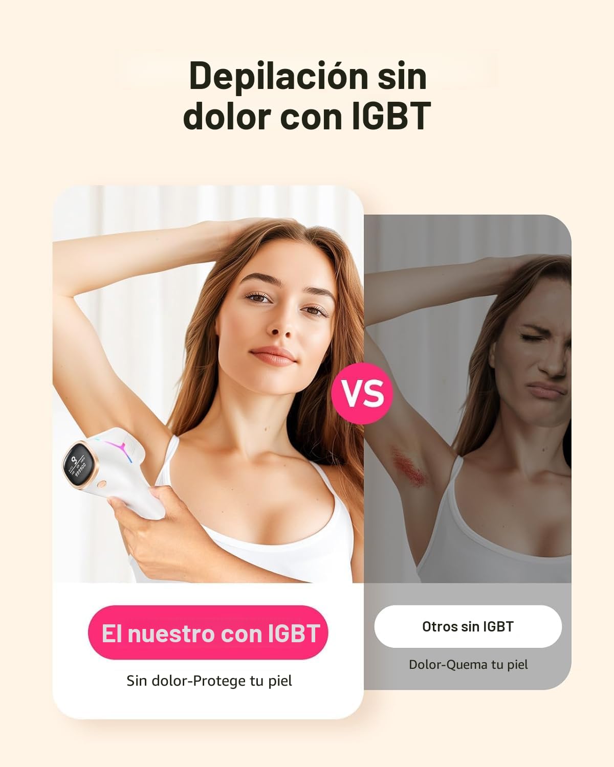 LYSMOSKI Depilación láser para mujeres y hombres, dispositivo de de...