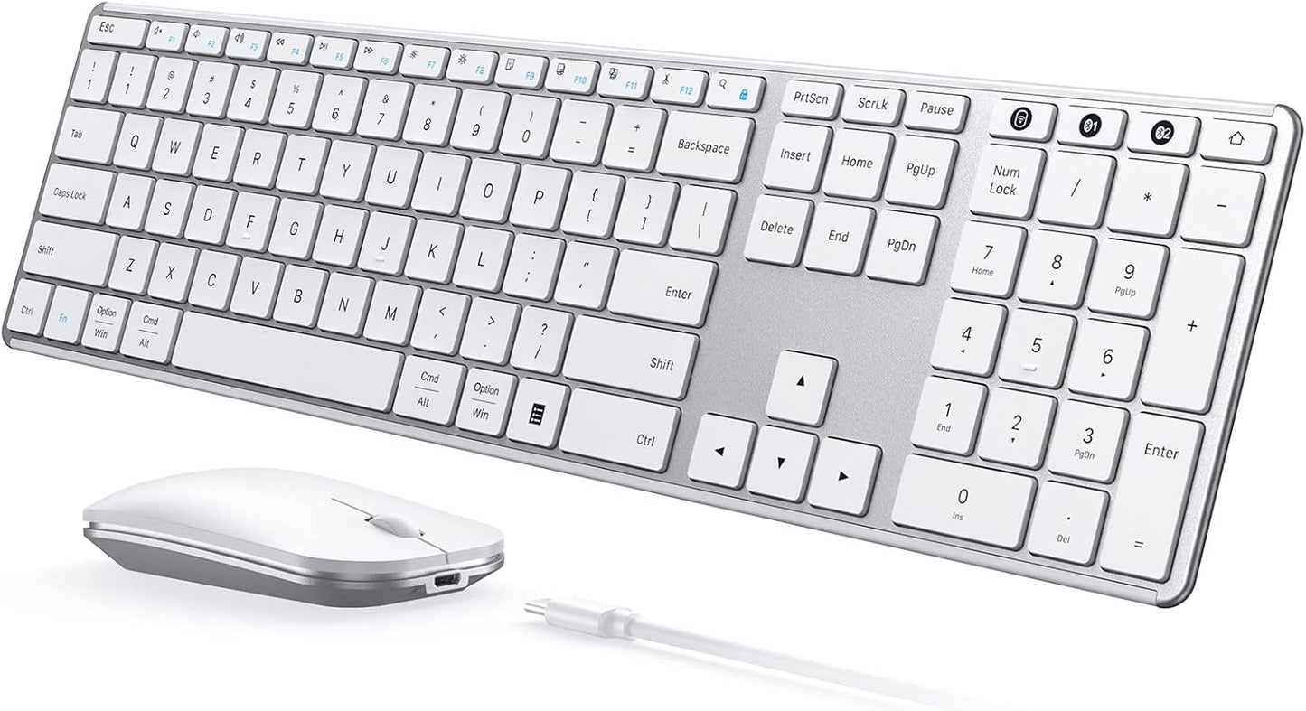 seenda SKM64-3 Combo de teclado inalámbrico Bluetooth y mouse para...