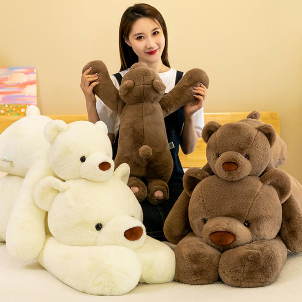 SNOWOLF Animales de peluche de oso con peso, Almohada de peluche de...