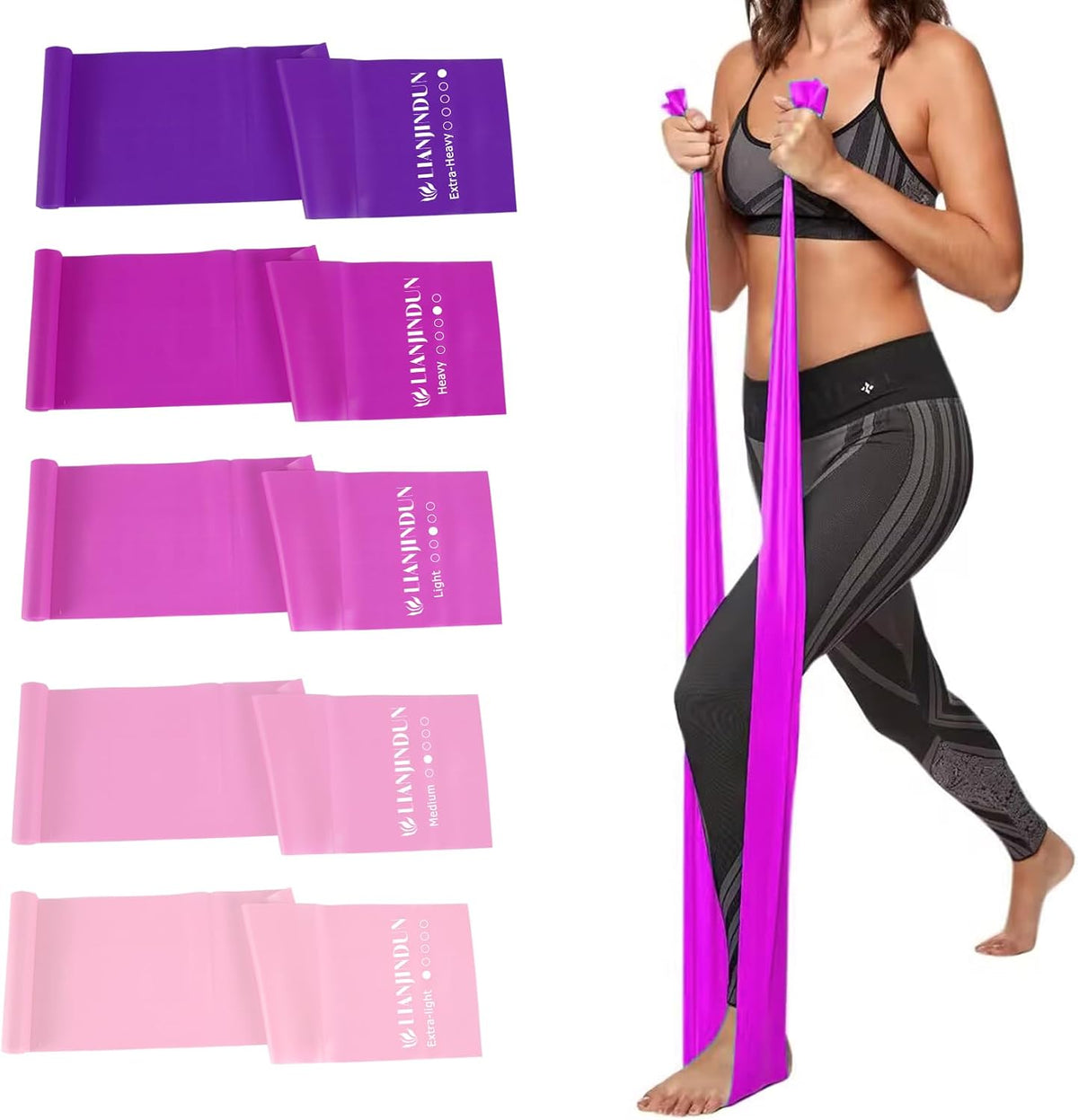 Bandas de resistencia para entrenamiento, terapia física, ejercicio...